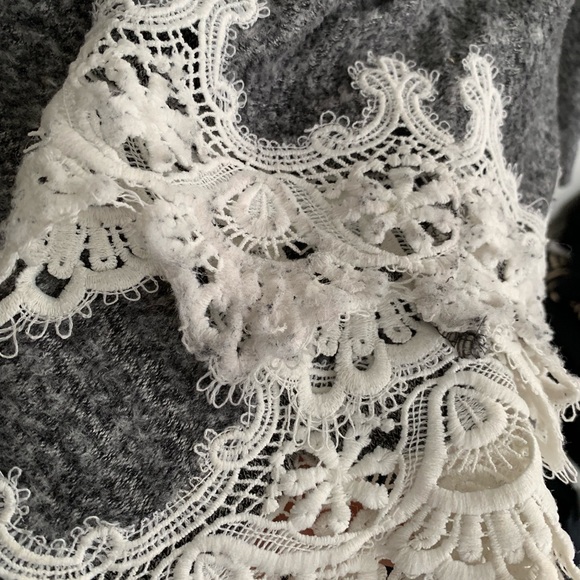 The Kooples soft fleece hoodie with lace, size 1 - Picture 2 of 6